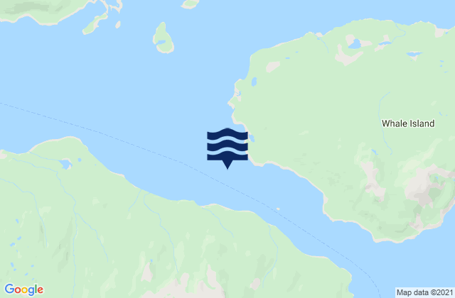 Mappa delle Getijden in Whale Passage Northwest Entrance, United States