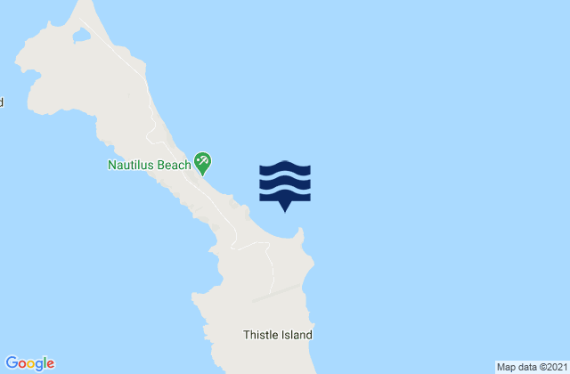 Mappa delle Getijden in Whalers Bay, Australia