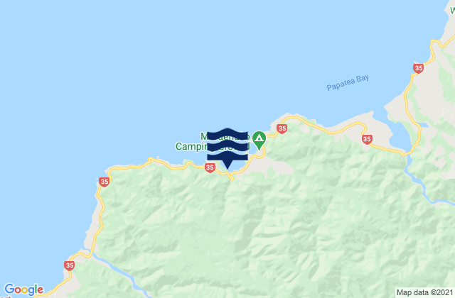 Mappa delle Getijden in Whanarua Bay, New Zealand