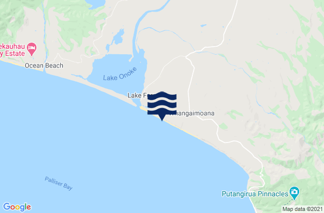 Mappa delle Getijden in Whangaimoana Beach, New Zealand