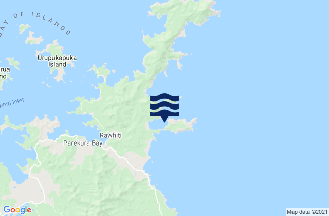Mappa delle Getijden in Whangamumu Harbour, New Zealand