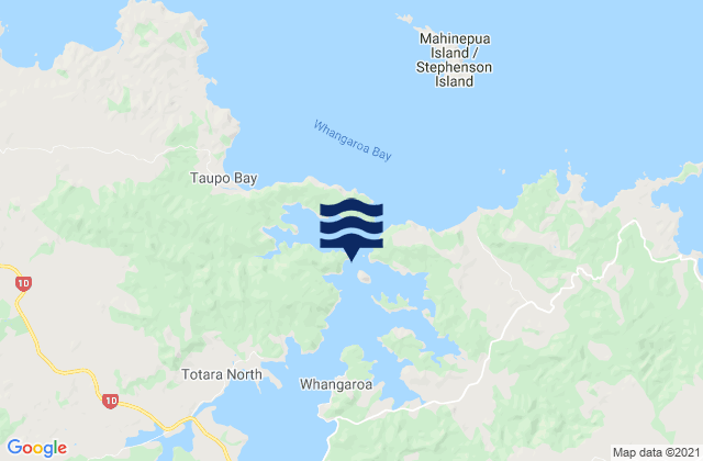 Mappa delle Getijden in Whangaroa (Whangaroa Harbour), New Zealand