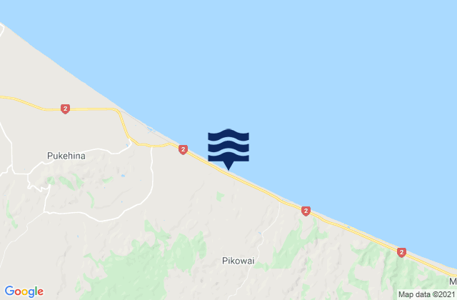 Mappa delle Getijden in Whangaroa Bay, New Zealand