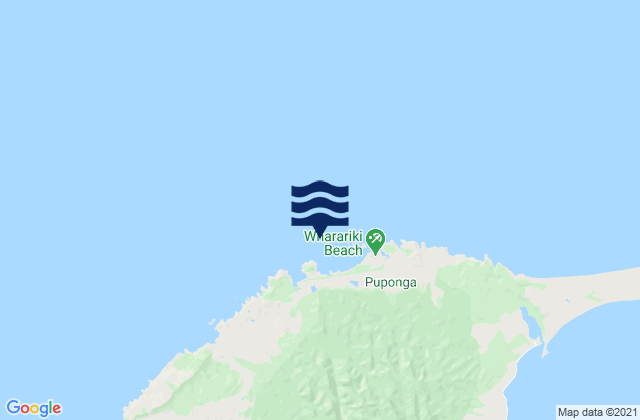 Mappa delle Getijden in Wharariki Beach, New Zealand