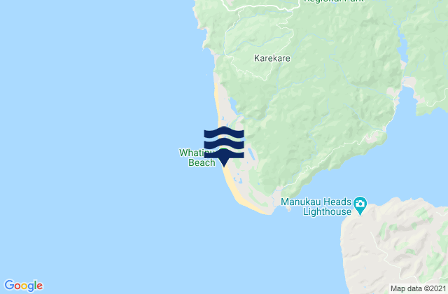 Mappa delle Getijden in Whatipu Beach, New Zealand