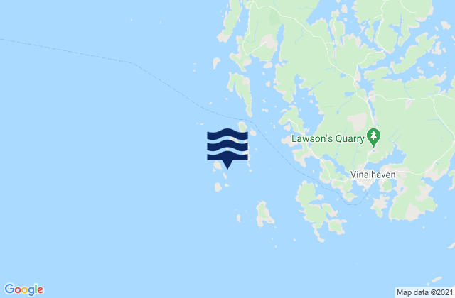 Mappa delle Getijden in White Islands northeast of, United States