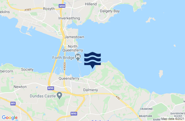 Mappa delle Getijden in Whitehouse Bay, United Kingdom