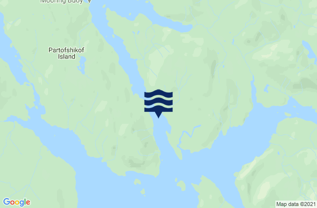 Mappa delle Getijden in Whitestone Narrows Neva Strait, United States