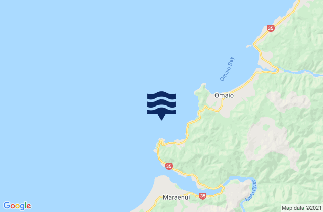 Mappa delle Getijden in Whitianga Bay, New Zealand