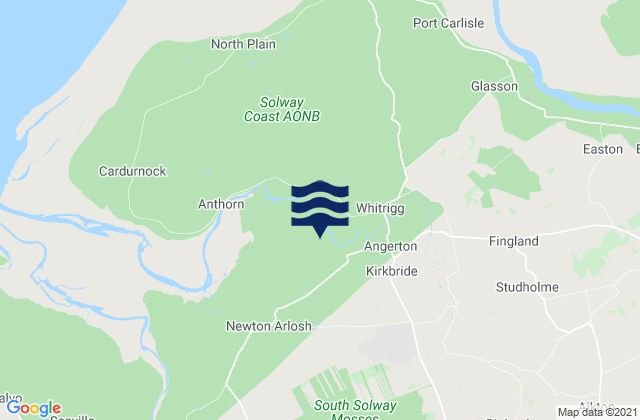 Mappa delle Getijden in Wigton, United Kingdom