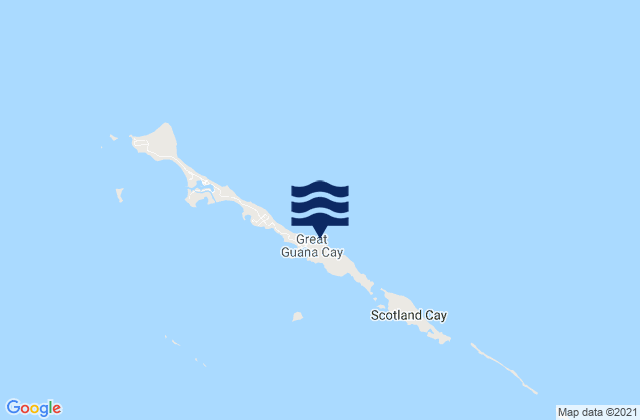 Mappa delle Getijden in Willawahs (Guana Cay), United States