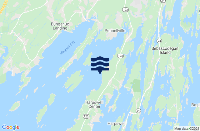 Mappa delle Getijden in Wilson Cove Middle Bay, United States