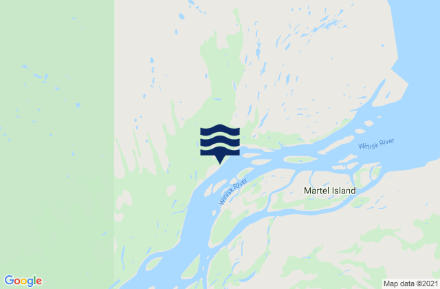 Mappa delle Getijden in Winisk, Canada
