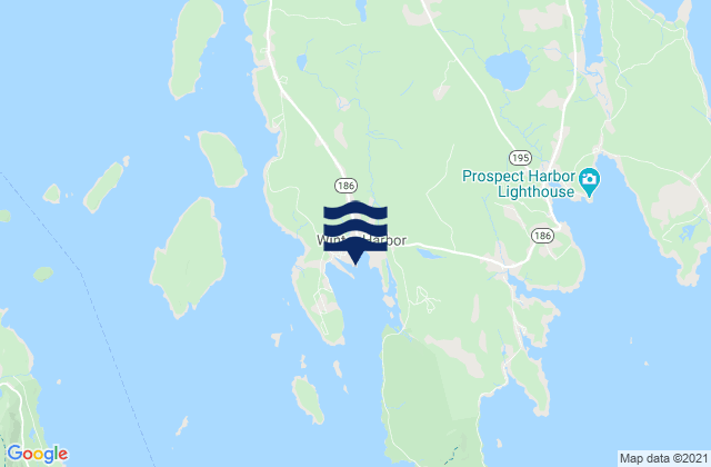 Mappa delle Getijden in Winter Harbor Frenchman Bay, United States