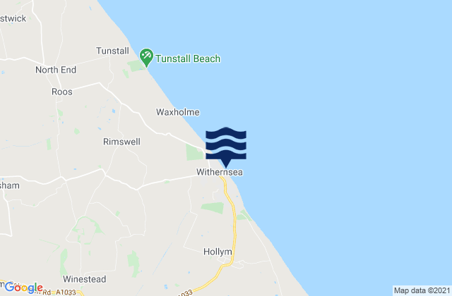 Mappa delle Getijden in Withernsea Beach, United Kingdom
