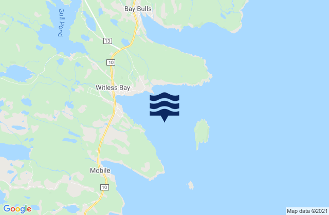 Mappa delle Getijden in Witless Bay, Canada