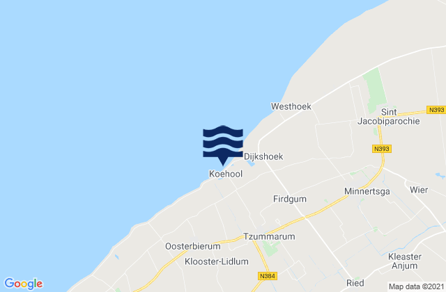 Mappa delle Getijden in Wommels, Netherlands