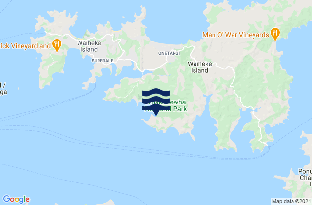 Mappa delle Getijden in Woodside Bay, New Zealand