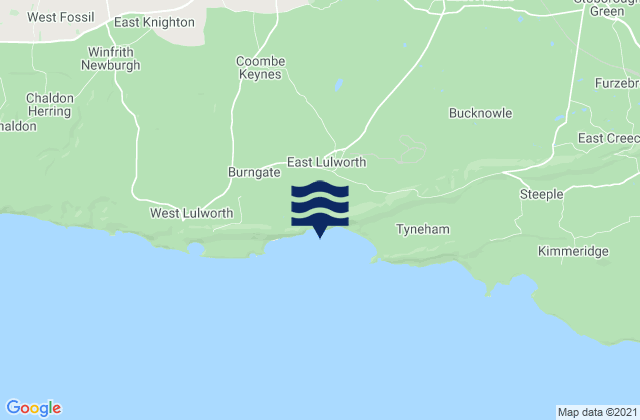 Mappa delle Getijden in Worbarrow Bay Beach, United Kingdom