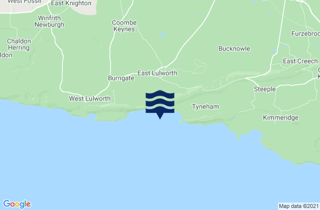 Mappa delle Getijden in Worbarrow Bay, United Kingdom
