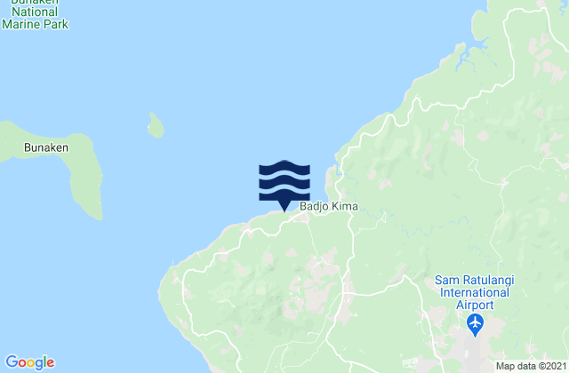 Mappa delle Getijden in Wori, Indonesia