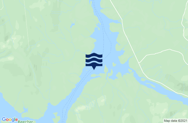 Mappa delle Getijden in Wrangell Narrows, United States