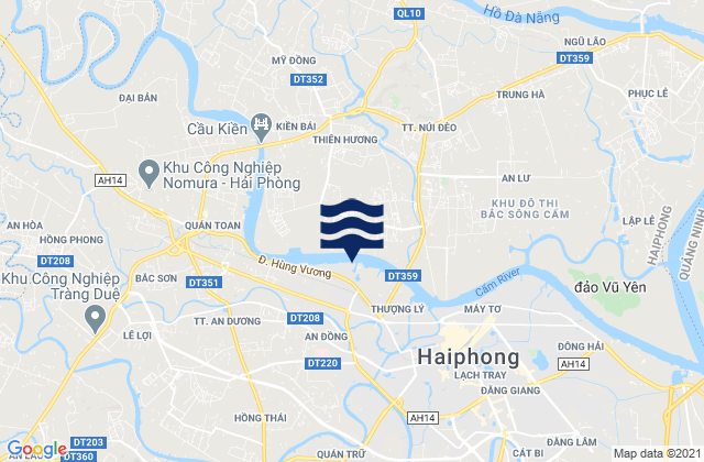 Mappa delle Getijden in Xã An Hải, Vietnam