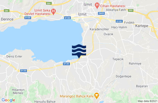 Mappa delle Getijden in Yakacık, Turkey