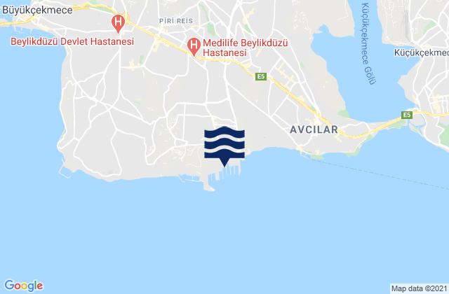 Mappa delle Getijden in Yakuplu, Turkey