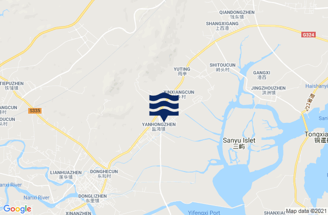 Mappa delle Getijden in Yanhong, China