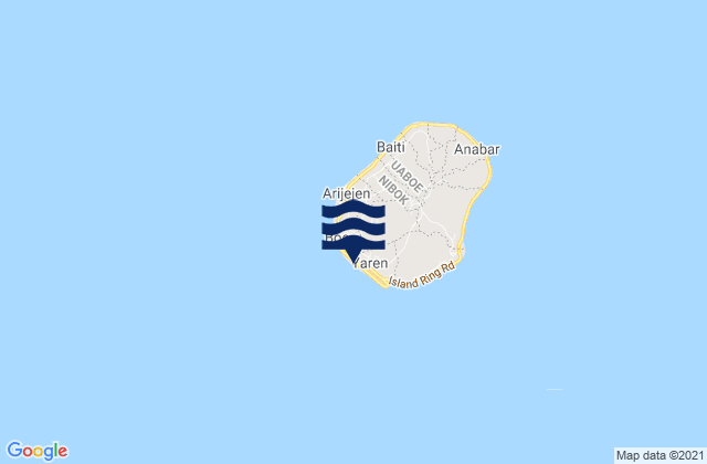Mappa delle Getijden in Yaren, Nauru