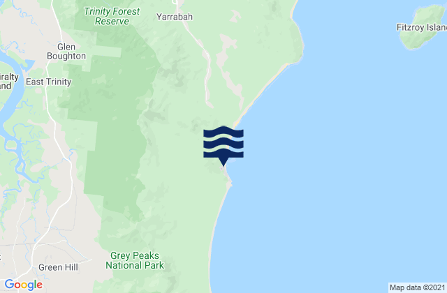 Mappa delle Getijden in Yarrabah, Australia