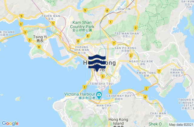 Mappa delle Getijden in Yau Tsim Mong, Hong Kong