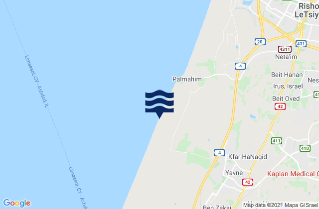 Mappa delle Getijden in Yavné, Israel