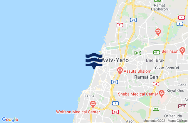 Mappa delle Getijden in Yehud, Israel