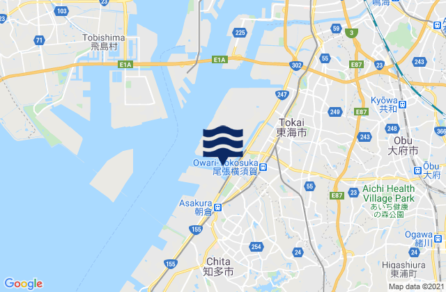 Mappa delle Getijden in Yokosuka-kō, Japan
