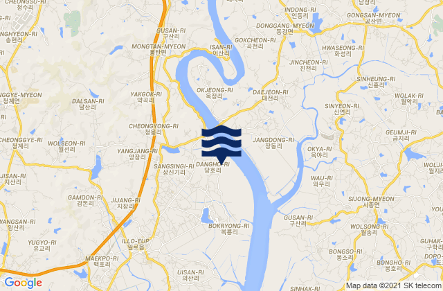 Mappa delle Getijden in Yongsan-dong, South Korea