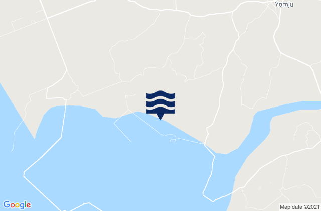 Mappa delle Getijden in Yŏmju-gun, North Korea
