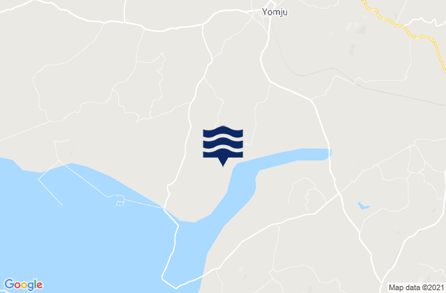 Mappa delle Getijden in Yŏmju-ŭp, North Korea