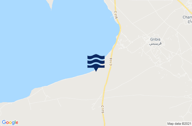 Mappa delle Getijden in Zarzis, Tunisia