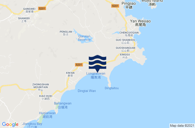 Mappa delle Getijden in Zhenhaicun, China