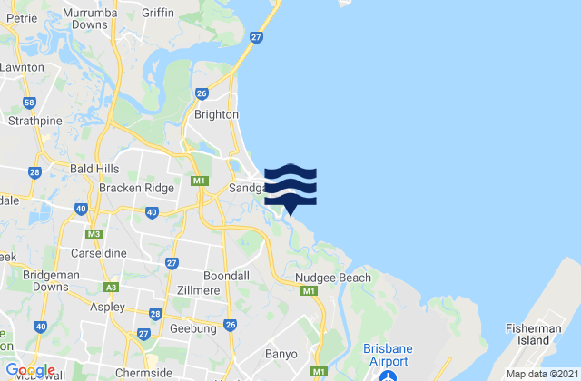 Mappa delle Getijden in Zillmere, Australia