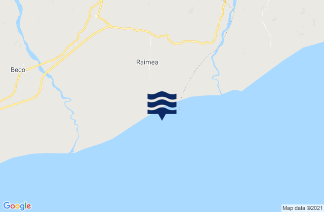 Mappa delle Getijden in Zumalai, Timor Leste