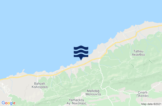 Mappa delle Getijden in Ártemi, Cyprus
