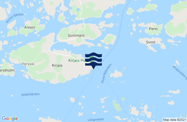 Mappa delle Getijden in Åboland-Turunmaa, Finland