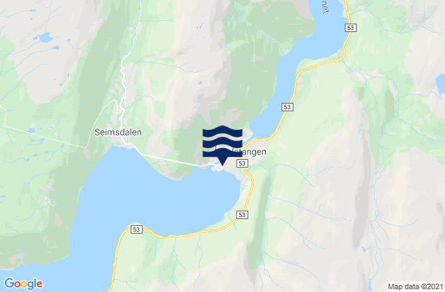 Mappa delle Getijden in Årdalstangen, Norway