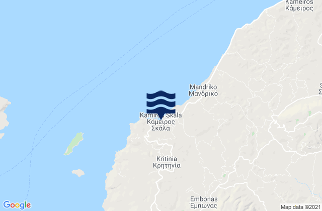 Mappa delle Getijden in Émponas, Greece