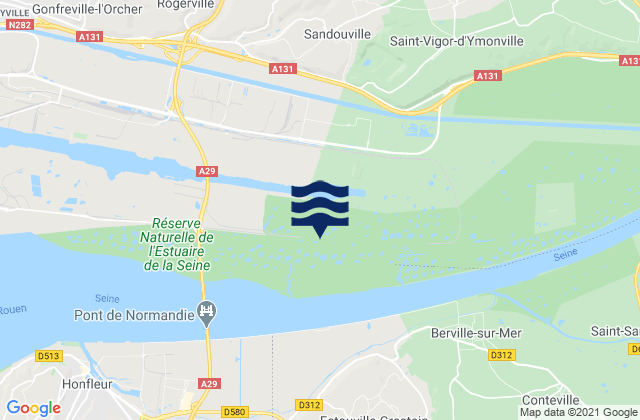 Mappa delle Getijden in Étainhus, France