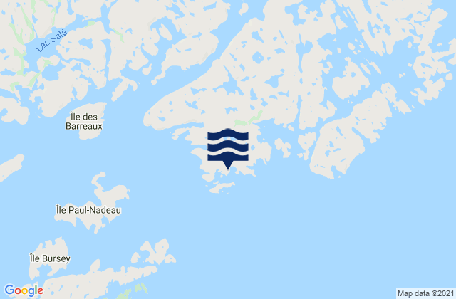 Mappa delle Getijden in Île Maurice, Canada