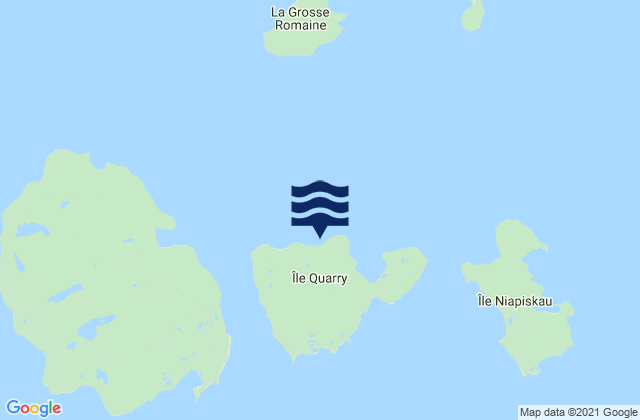 Mappa delle Getijden in Île Quarry, Canada